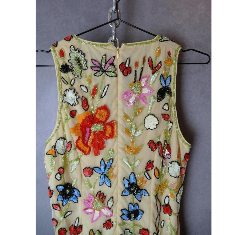 Embellished Sequin Floral Mini Dress - Picture 9 of 9